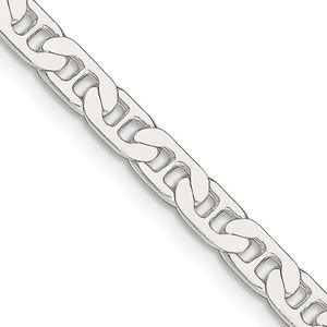 925 Sterling Silver Nautical 4.5mm Flat Anchor Chain
